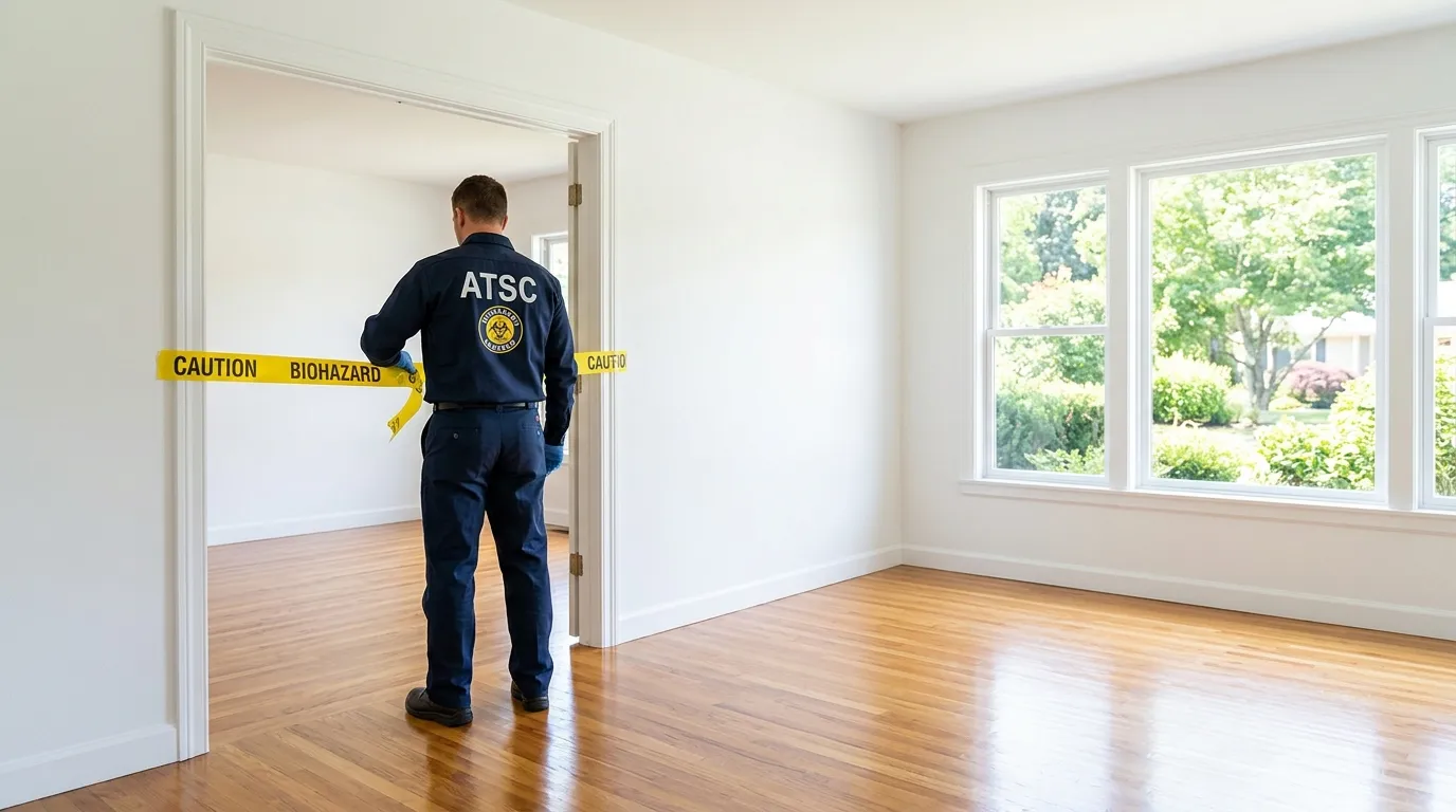 Certified biohazard cleanup crew performing Decomposition Cleanup in West and East Lealman